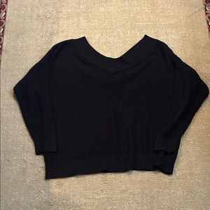 Zenana Outfitters Black V-Neck Sweater